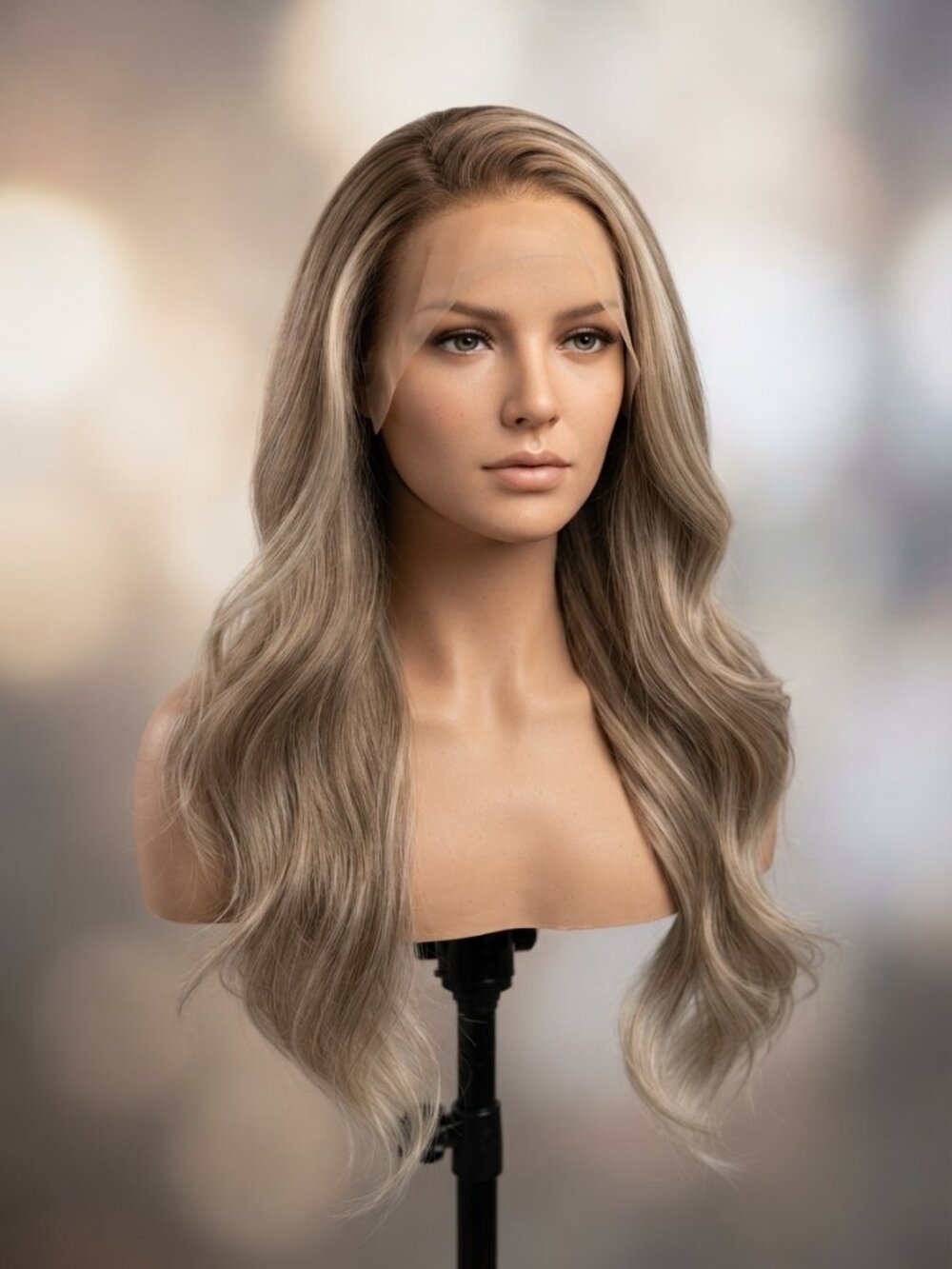 Silver Moon 28" Ash Silver Lace Front Synthetic Wig – Brand New